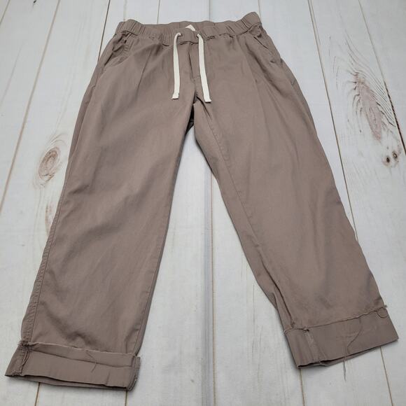 Pact Pants - Pact classic woven twill cotton roll up pants straight drawstring minimalist